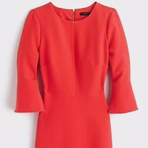 J Crew Bell-Sleeve Crepe Dress